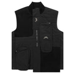 Padded Pocket Rib Gilet - Black