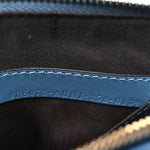 Denim Effect Fabric Jacquard FF Baguette Pouch Blue