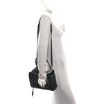 Grained Calfskin Small Rodeo Top Handle Handbag Black