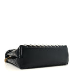 Calfskin Y Quilted Monogram Medium Loulou Chain Satchel Black
