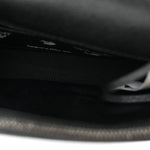 Saffiano Striped Mini Diag Binder Clip Bag Black White Indus