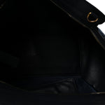 Calfskin Suede Small Monogram Downtown Cabas Navy Blue
