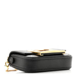 Nappa Matisse FF Embossed Nano Maxi Buckle Baguette Charm Black