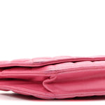Caviar Quilted Wallet on Chain WOC Pink