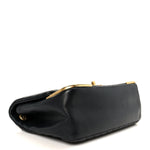Calfskin Chevron Quilted Mini Rock The Corner Flap Black