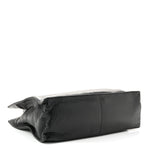 Shiny Aged Calfskin Shopping Bag Black