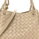 Nappa Intrecciato Medium Parachute Shoulder Bag Tufo