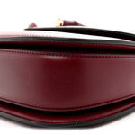 Boarded Dyana Lux Calfskin Web Monochrome Small Bamboo 1947 Top Handle Bag Rosso Ancora