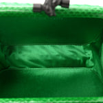 Satin Intreccio Impero Ayers Knot Clutch Parakeet
