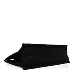 Embroidered Cotton Linen Rive Gauche Noe Tote Black Beige