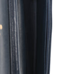 Caviar Quilted Wallet on Chain WOC Navy Blue