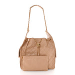 Caviar Quilted Medium Chanel 25 Handbag Beige