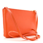 Lambskin Large Trio Crossbody Bag Orange