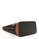 Triomphe Canvas Calfskin Medium Cabas Bag Tan