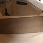 Linen Calfskin Small Rive Gauche Tote Greggio Natural