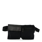 GG Monogram Double Pocket Belt Bag Black