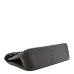 Caviar Quilted Jumbo Double Flap Grey