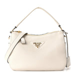 Vitello Daino Small Shoulder Bag White
