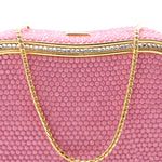 Swarovski Crystal Minaudière Clutch Pink