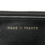 Lambskin Quilted Top Handle Trendy CC Wallet On Chain WOC Black