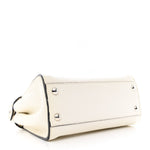Cuoio Romano Snakeskin Selleria Mini Peekaboo Iconic Satchel White Stone