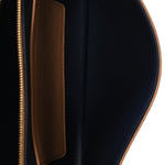 Lambskin Embossed Monogram Pochette Coussin Camel
