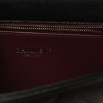 Caviar Quilted Chain Frame Flap Black