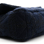 Tweed Quilted Large Chanel 19 Flap Navy Blue