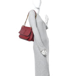 Lambskin Matelasse Monogram Medium Niki Chain Satchel Rouge Legion