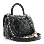 Caviar Quilted Extra Mini Coco Handle Flap Black