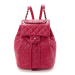 Calfskin Quilted Small Urban Spirit Backpack Dark Pink