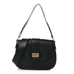 Calfskin D Fence Saddle Bag Black