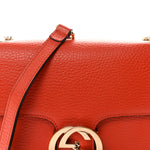 Dollar Calfskin Small Interlocking G Shoulder Bag Sun Orange