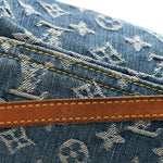 Monogram Denim Mini Pleaty Blue