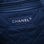 Denim Patchwork Logo Chanel 22 Blue