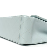 Caviar Quilted Maxi Double Flap Light Blue