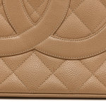 Caviar Quilted Medallion Tote Beige