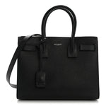 Grained Calfskin Baby Sac De Jour Black