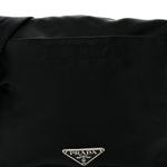 Nylon Mini Flat Messenger Bag Black