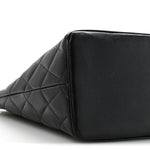 Caviar Quilted Medallion Tote Black