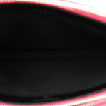Patent Quilted Small Clutch With Chain Pink Black