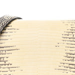Lizard Medium Classic Box Flap Bag Natural