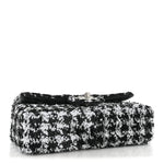 Sequin Houndstooth Small Flap Black White