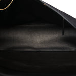 Suede Calfskin Small Souplissimo Maxi Flap Black