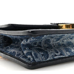 Denim Oblique 30 Montaigne East West Chain Flap Bag