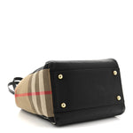 Grainy Calfskin House Check Small Canterbury Black