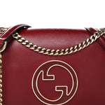 Calfskin Blondie Medium Shoulder Bag Dark Red