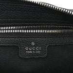 Calfskin Emblem Shoulder Bag Black