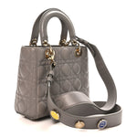 Lambskin Cannage Small My ABCDior Lady Dior Grey