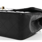 Lambskin Quilted Mini Rectangular Flap Black